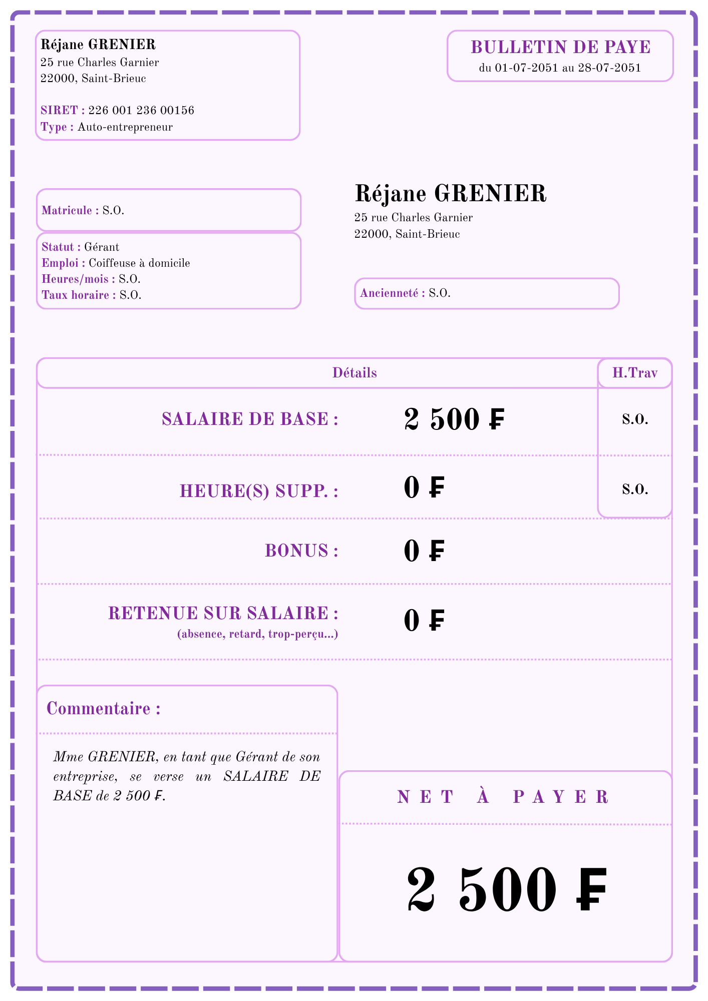 un bulletin de paye nouvelle génération