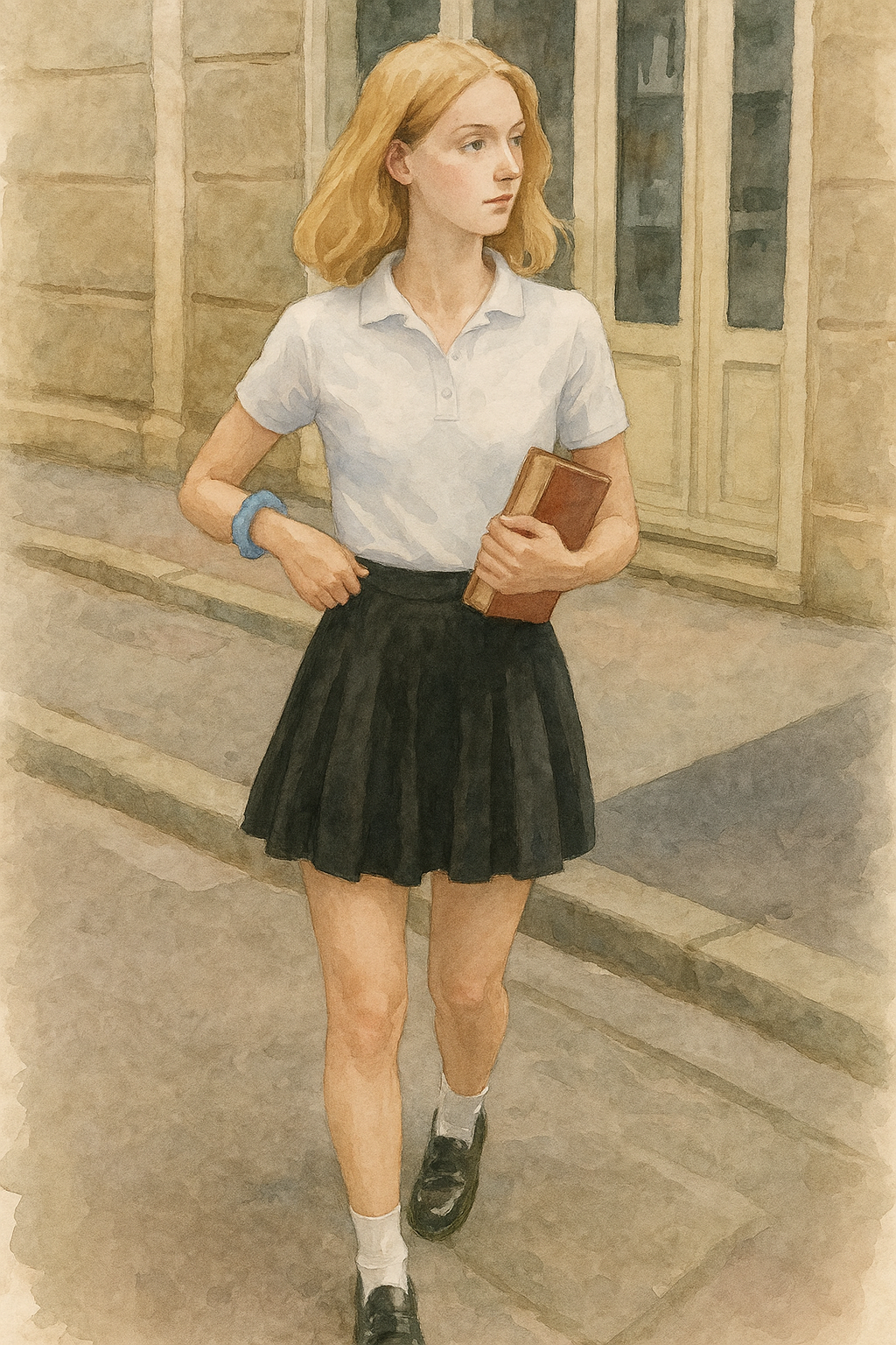 une femme en uniforme de classe