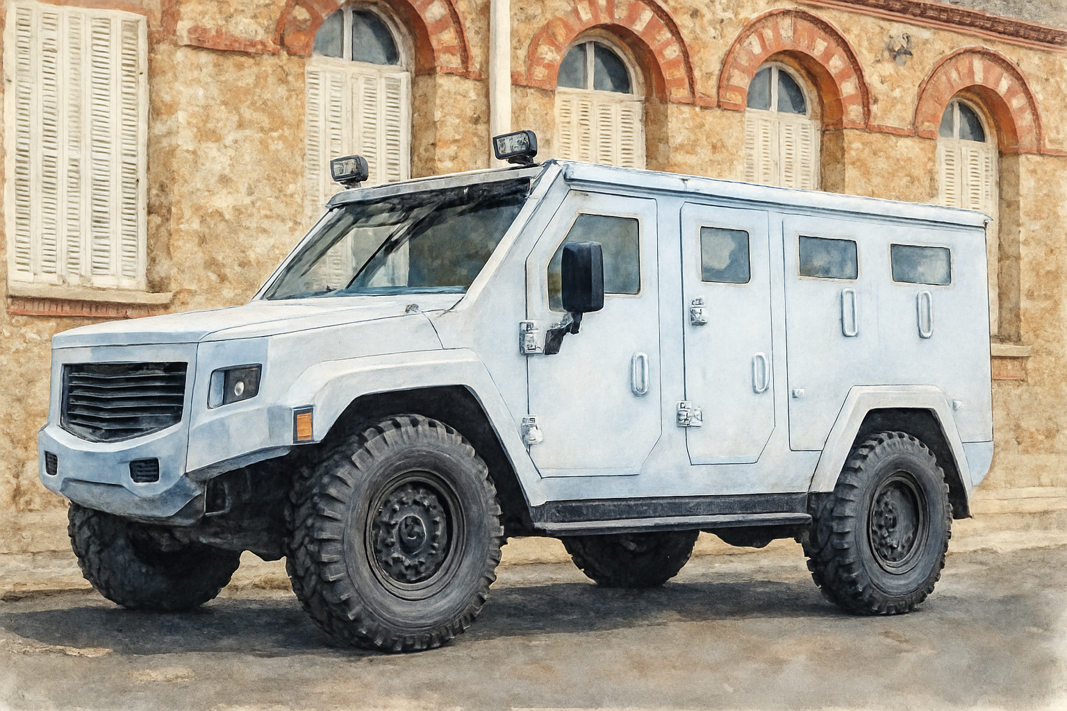 une image du fourgon des Douanes